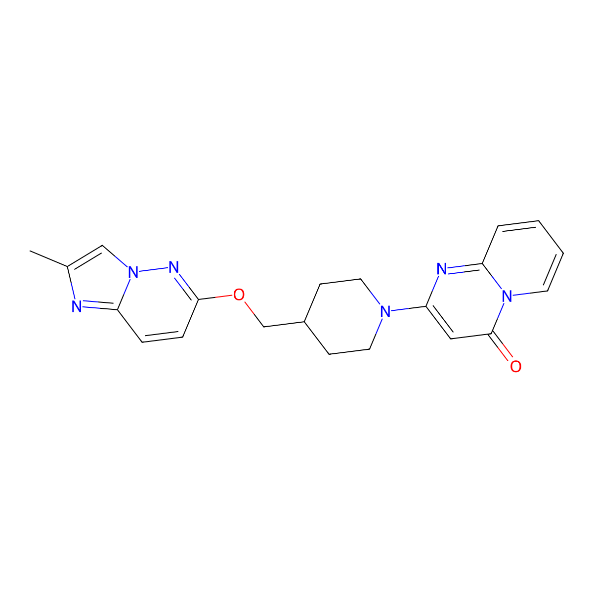 2-{4-[({2-methylimidazo[1,2-b]pyridazin-6-yl}oxy)methyl]piperidin-1-yl}-4H-pyrido[1,2-a]pyrimidin-4-one molecular structure, CAS 2549020-69-9