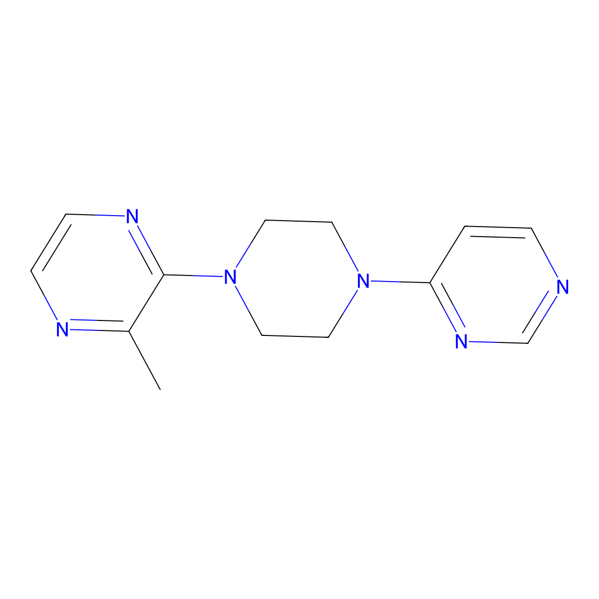 2-Methyl-3-[4-(pyrimidin-4-yl)piperazin-1-yl]pyrazine molecular structure, CAS 2549021-41-0