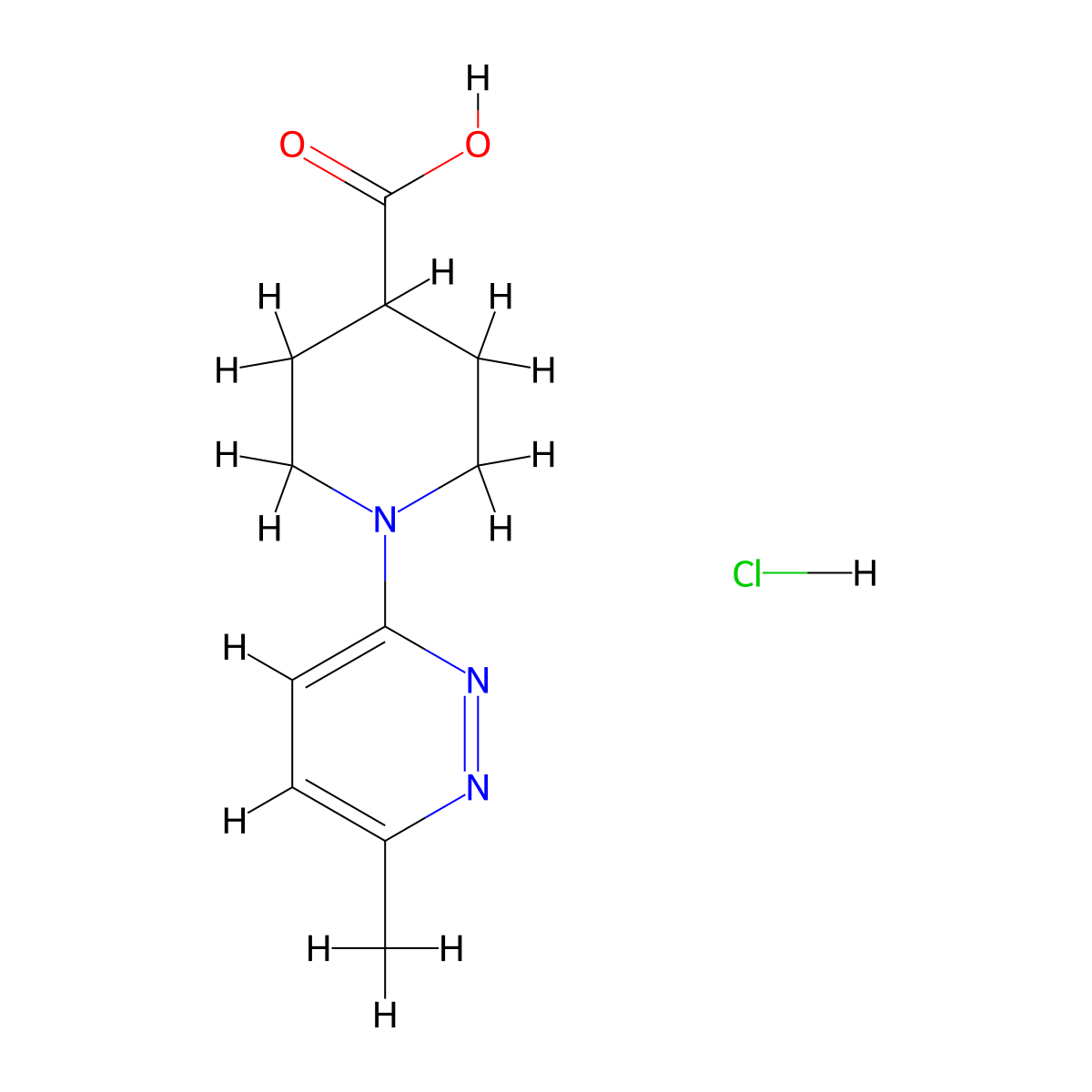 1-(6-Methylpyridazin-3-yl)piperidine-4-carboxylic acid hydrochloride molecular structure, CAS 2549021-68-1