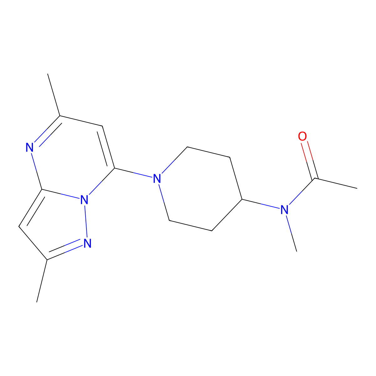 N-(1-{2,5-dimethylpyrazolo[1,5-a]pyrimidin-7-yl}piperidin-4-yl)-N-methylacetamide molecular structure, CAS 2549021-73-8