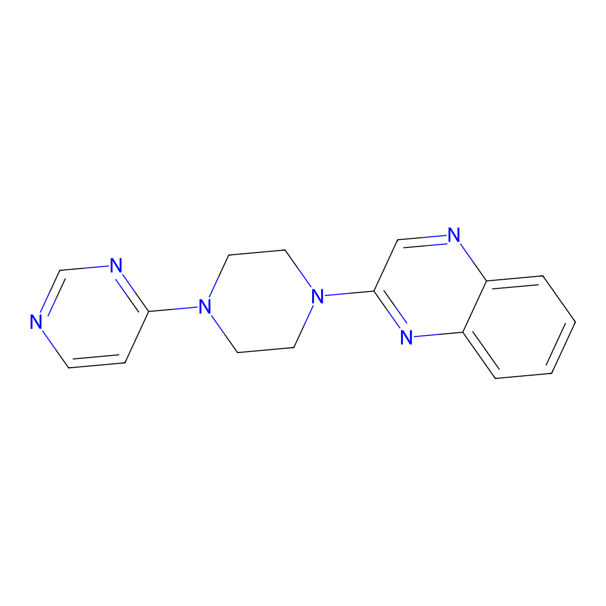 2-[4-(Pyrimidin-4-yl)piperazin-1-yl]quinoxaline molecular structure, CAS 2549021-78-3