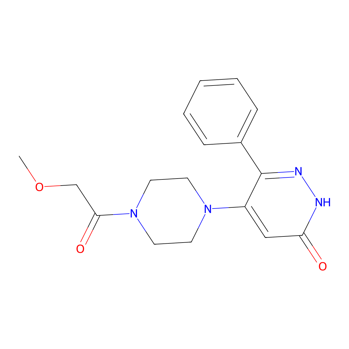 5-[4-(2-Methoxyacetyl)piperazin-1-yl]-6-phenyl-2,3-dihydropyridazin-3-one molecular structure, CAS 2549022-22-0