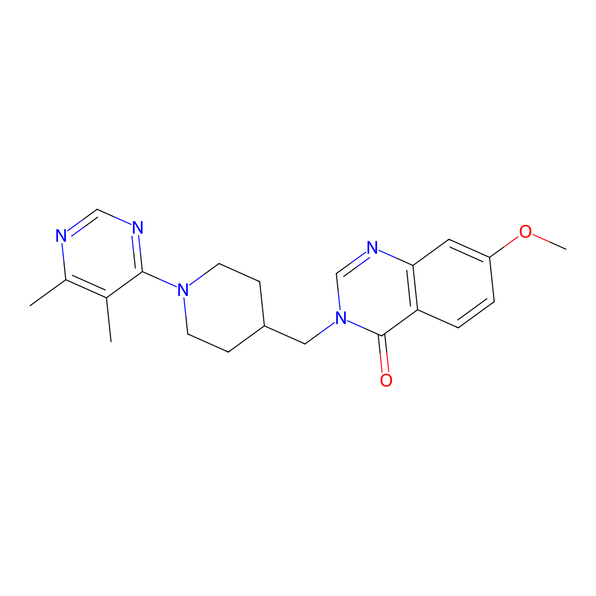 3-{[1-(5,6-Dimethylpyrimidin-4-yl)piperidin-4-yl]methyl}-7-methoxy-3,4-dihydroquinazolin-4-one molecular structure, CAS 2549022-29-7