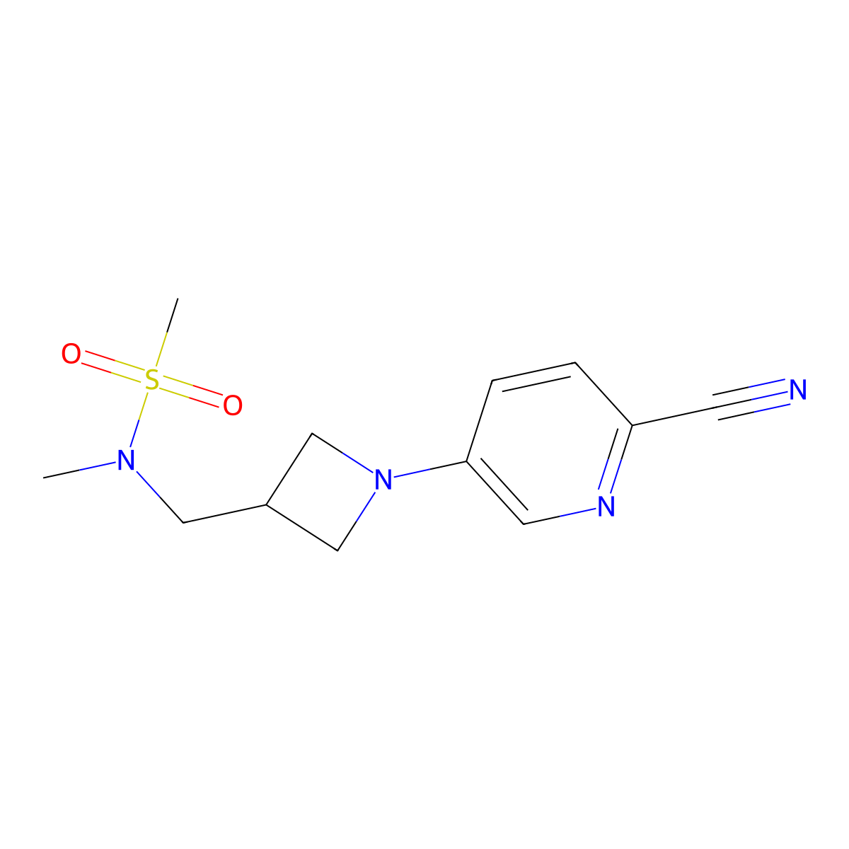 N-{[1-(6-cyanopyridin-3-yl)azetidin-3-yl]methyl}-N-methylmethanesulfonamide molecular structure, CAS 2549022-46-8