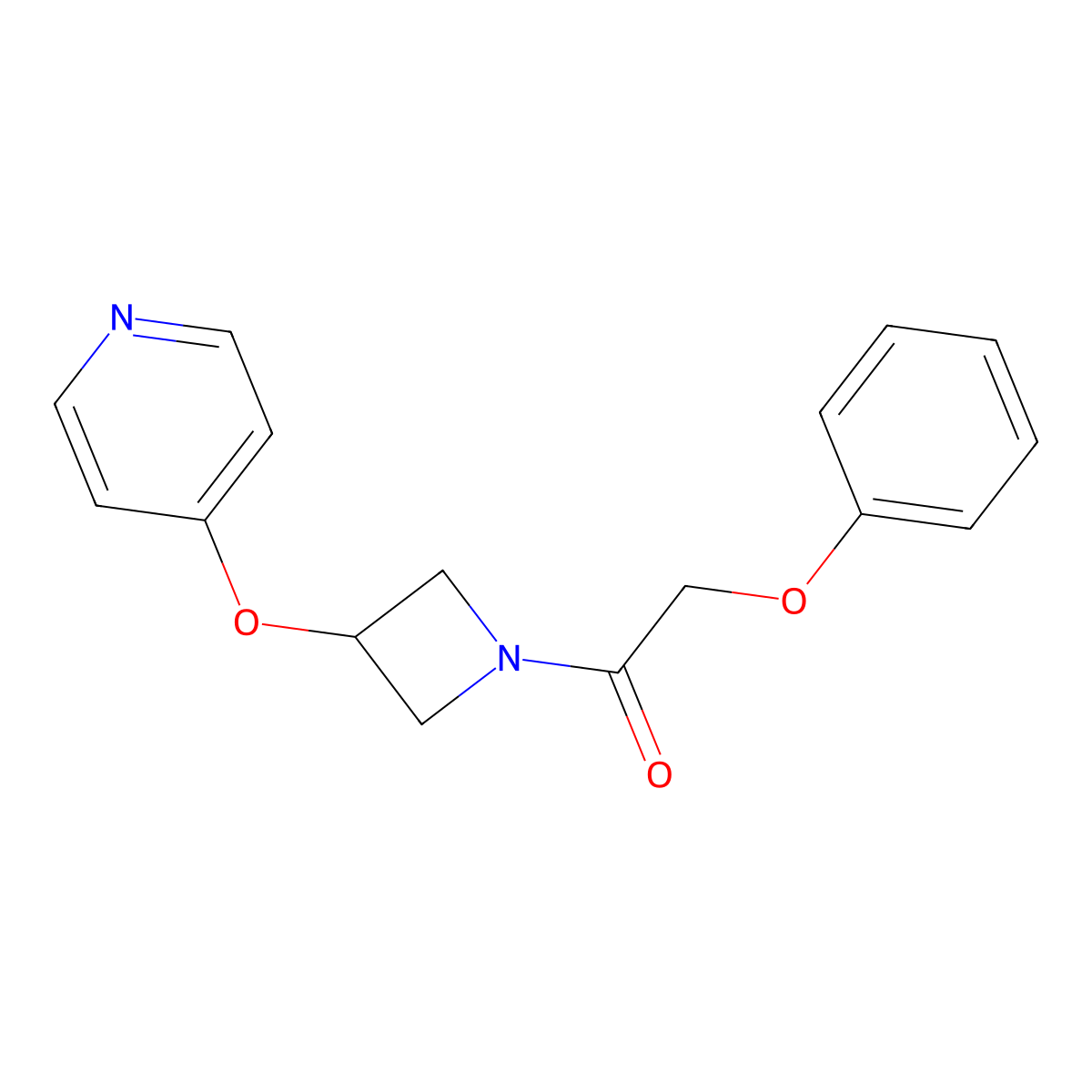 2-Phenoxy-1-[3-(pyridin-4-yloxy)azetidin-1-yl]ethan-1-one molecular structure, CAS 2549022-61-7