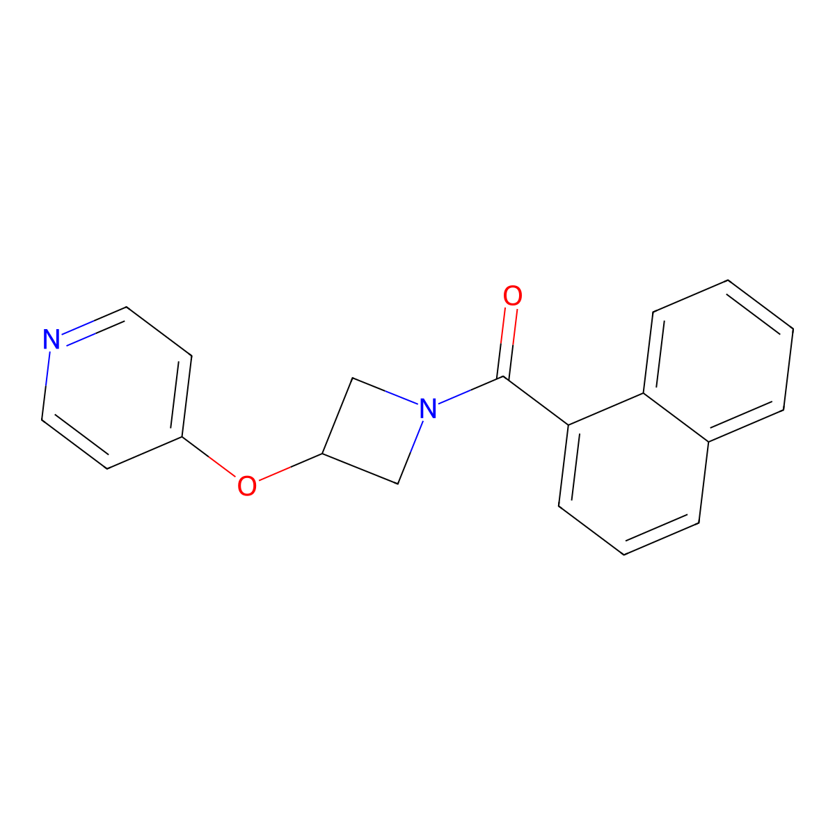 4-{[1-(Naphthalene-1-carbonyl)azetidin-3-yl]oxy}pyridine molecular structure, CAS 2549022-76-4