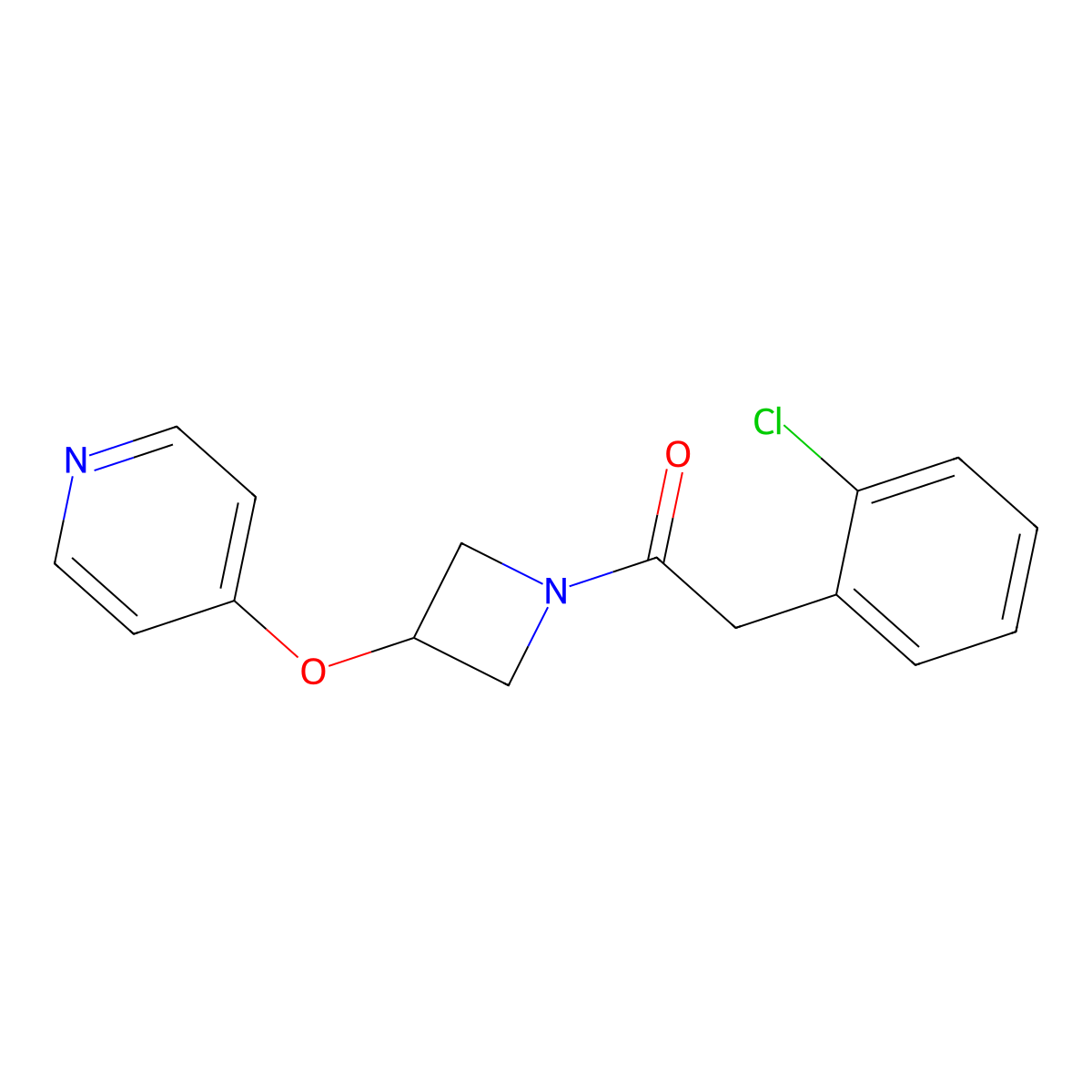 2-(2-Chlorophenyl)-1-[3-(pyridin-4-yloxy)azetidin-1-yl]ethan-1-one molecular structure, CAS 2549022-83-3