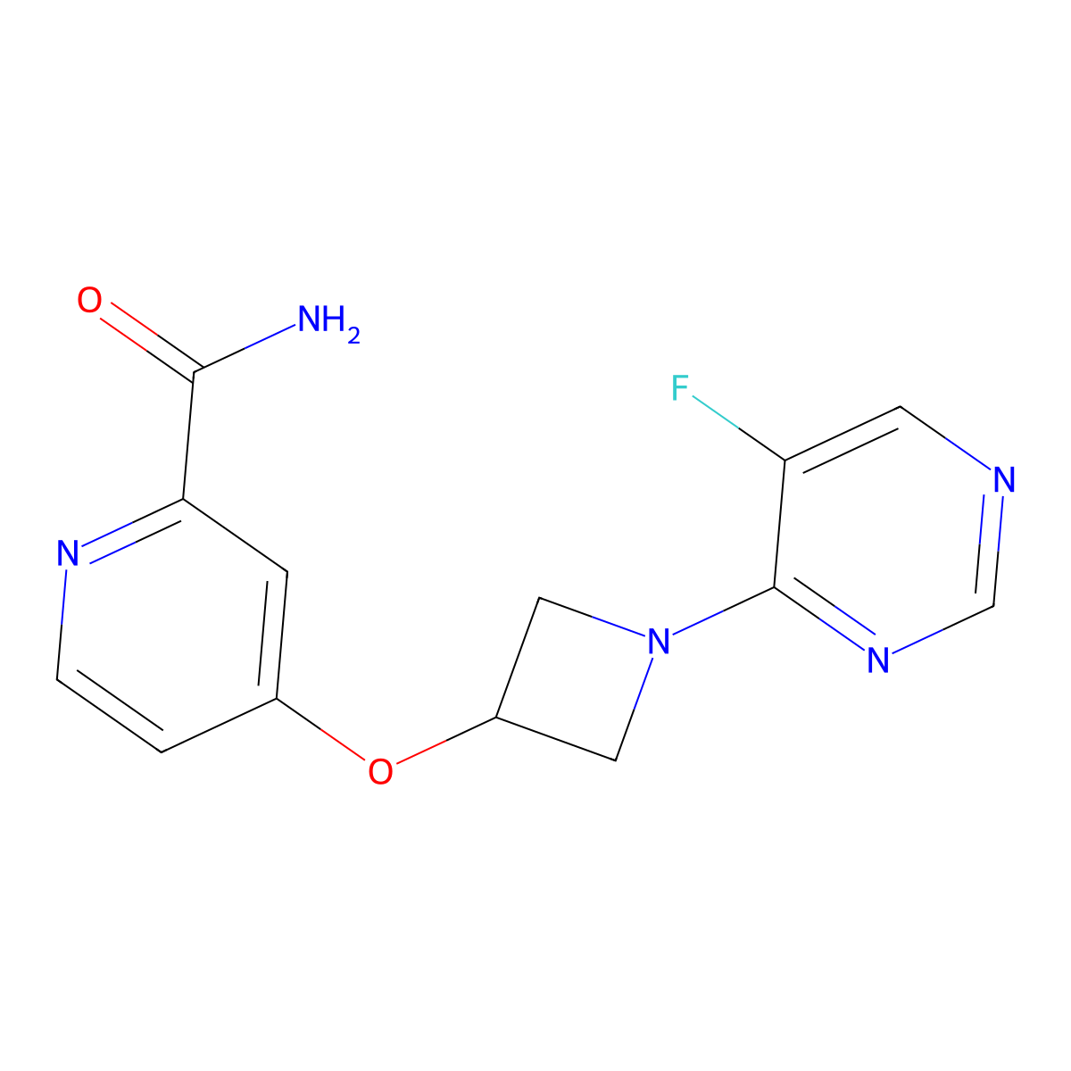 4-{[1-(5-Fluoropyrimidin-4-yl)azetidin-3-yl]oxy}pyridine-2-carboxamide molecular structure, CAS 2549022-91-3