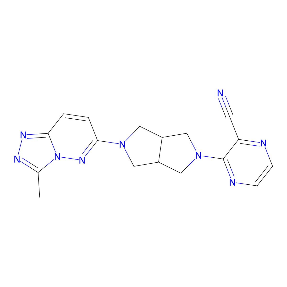 3-(5-{3-Methyl-[1,2,4]triazolo[4,3-b]pyridazin-6-yl}-octahydropyrrolo[3,4-c]pyrrol-2-yl)pyrazine-2-carbonitrile molecular structure, CAS 2549022-98-0