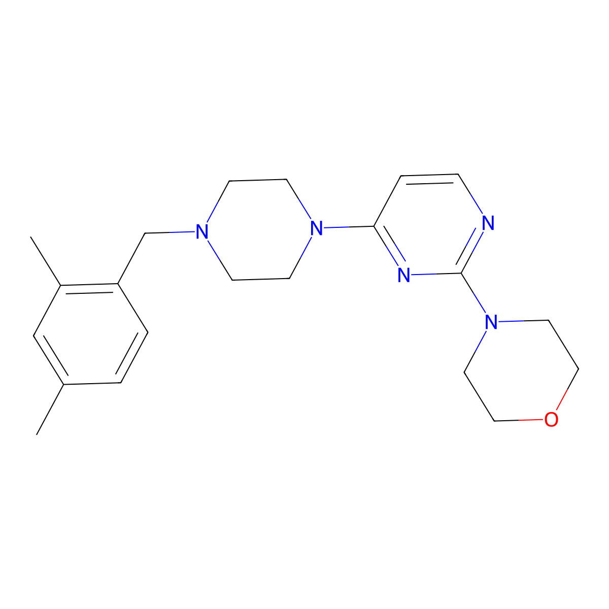 4-(4-{4-[(2,4-Dimethylphenyl)methyl]piperazin-1-yl}pyrimidin-2-yl)morpholine molecular structure, CAS 2549022-99-1