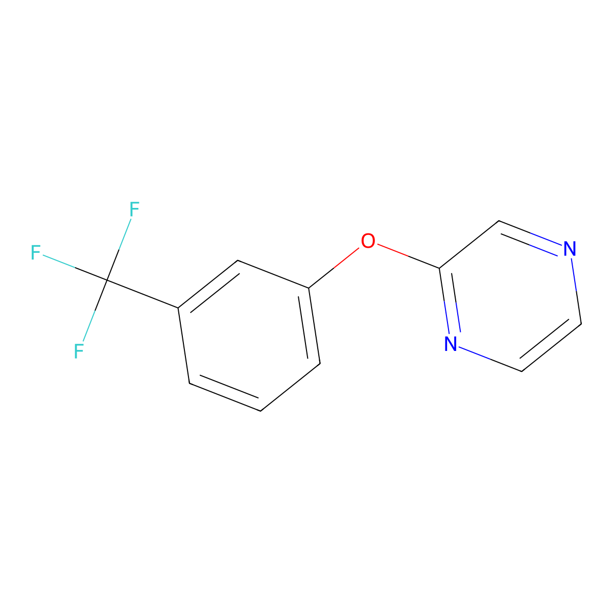 2-[3-(Trifluoromethyl)phenoxy]pyrazine molecular structure, CAS 2549023-02-9