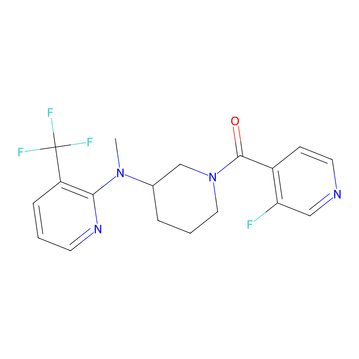 N-[1-(3-fluoropyridine-4-carbonyl)piperidin-3-yl]-N-methyl-3-(trifluoromethyl)pyridin-2-amine molecular structure, CAS 2549023-92-7