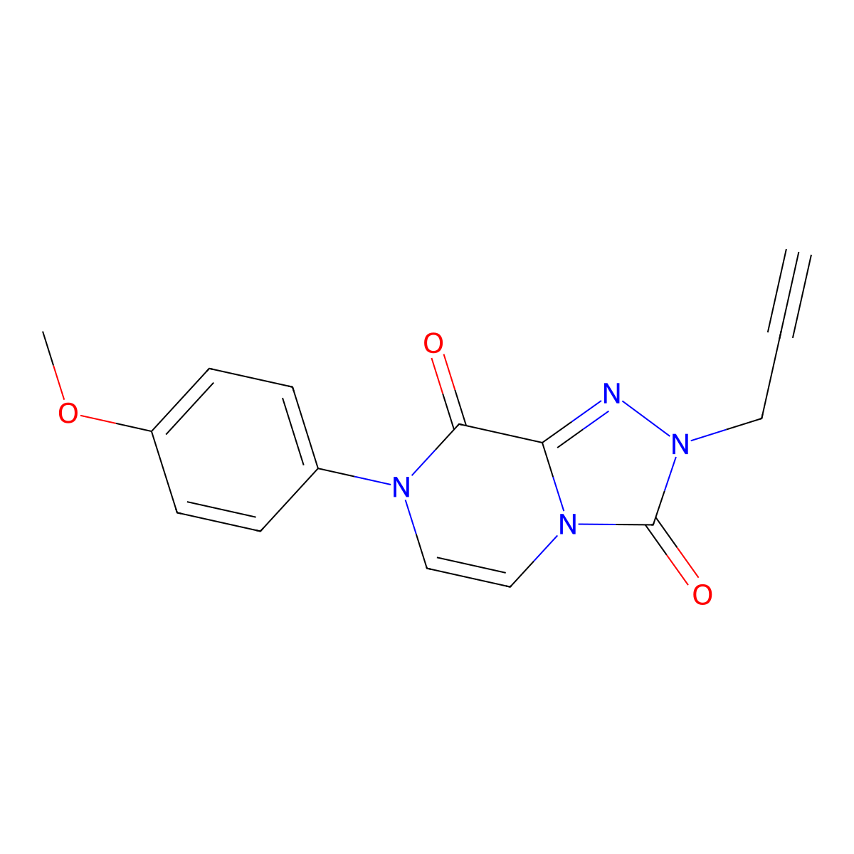 7-(4-methoxyphenyl)-2-(prop-2-yn-1-yl)-2H,3H,7H,8H-[1,2,4]triazolo[4,3-a]pyrazine-3,8-dione molecular structure, CAS 2549023-95-0