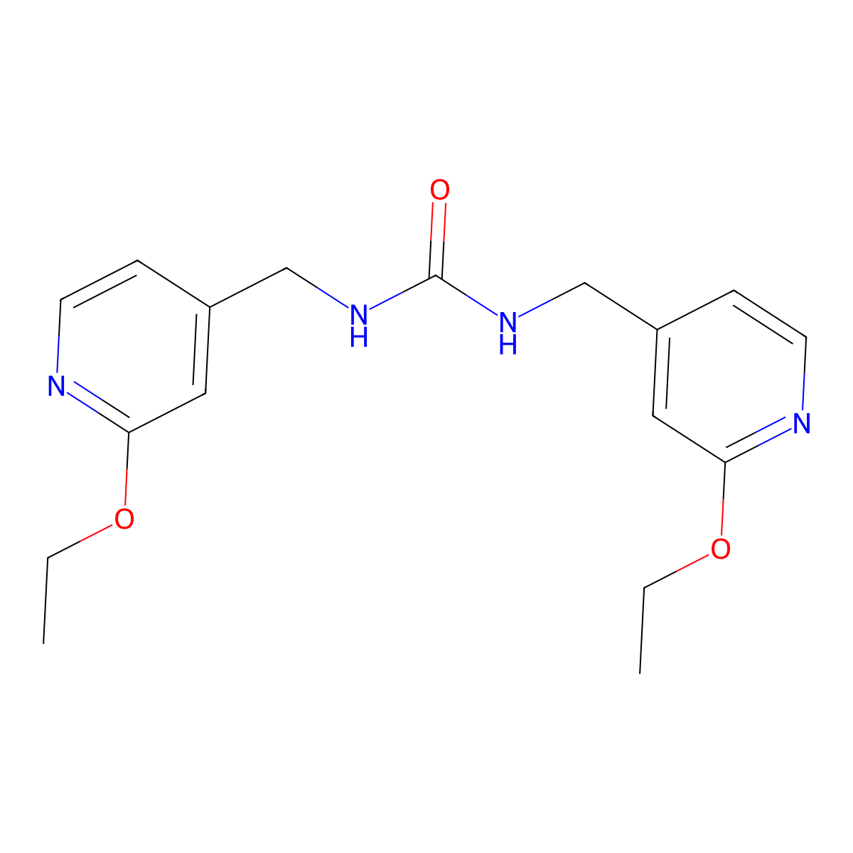 1,3-Bis[(2-ethoxypyridin-4-yl)methyl]urea molecular structure, CAS 2549024-19-1