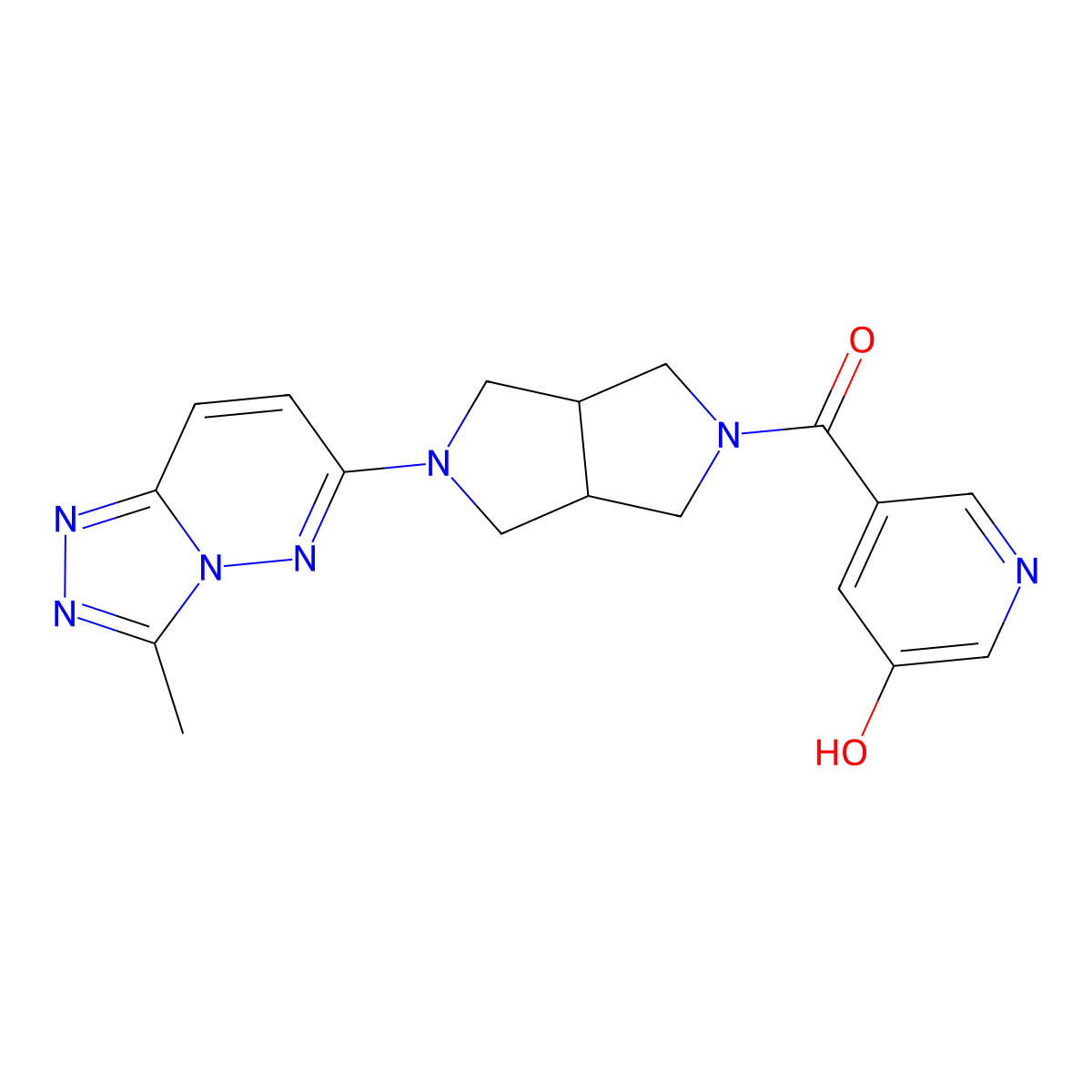 5-(5-{3-Methyl-[1,2,4]triazolo[4,3-b]pyridazin-6-yl}-octahydropyrrolo[3,4-c]pyrrole-2-carbonyl)pyridin-3-ol molecular structure, CAS 2549024-23-7