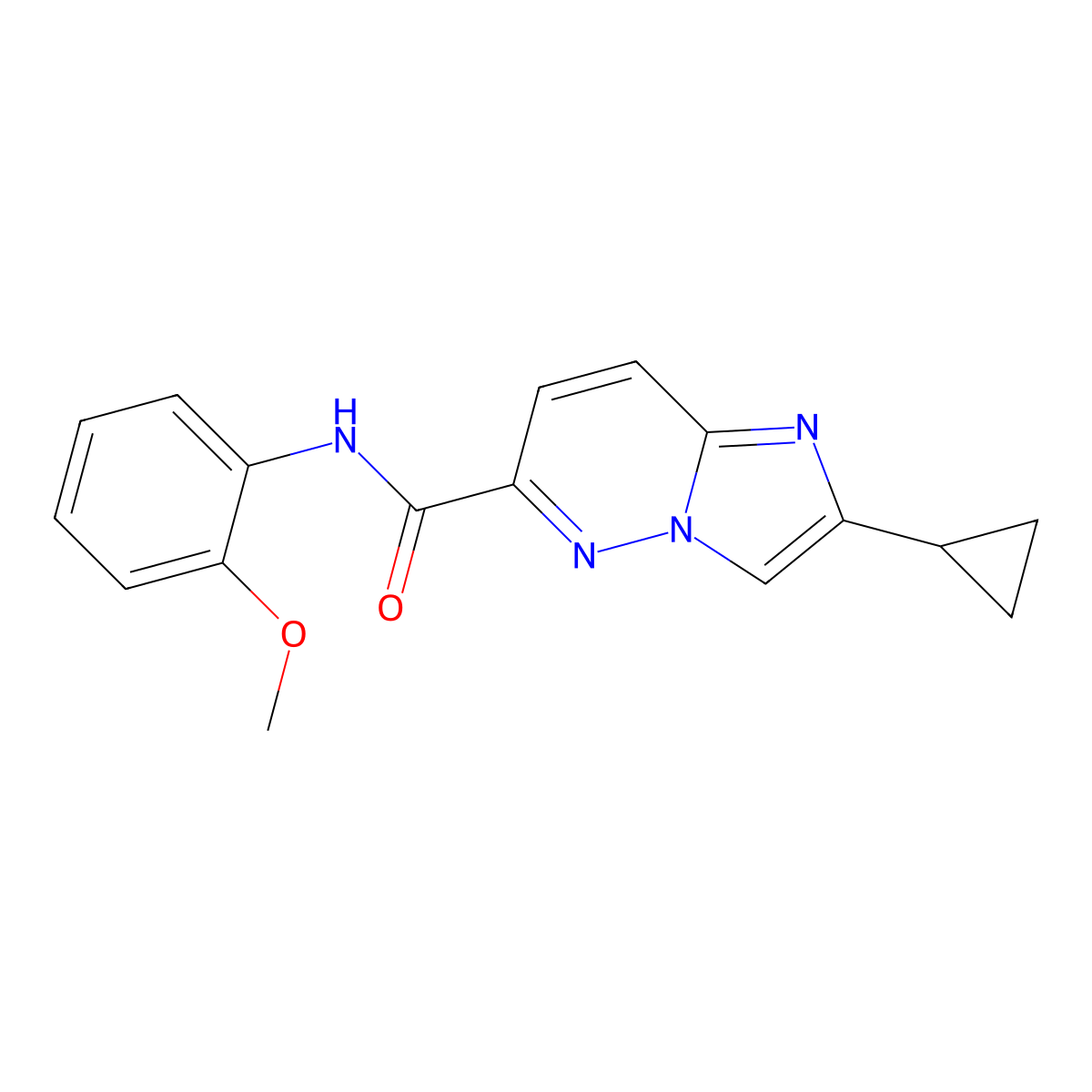 2-cyclopropyl-N-(2-methoxyphenyl)imidazo[1,2-b]pyridazine-6-carboxamide molecular structure, CAS 2549024-94-2