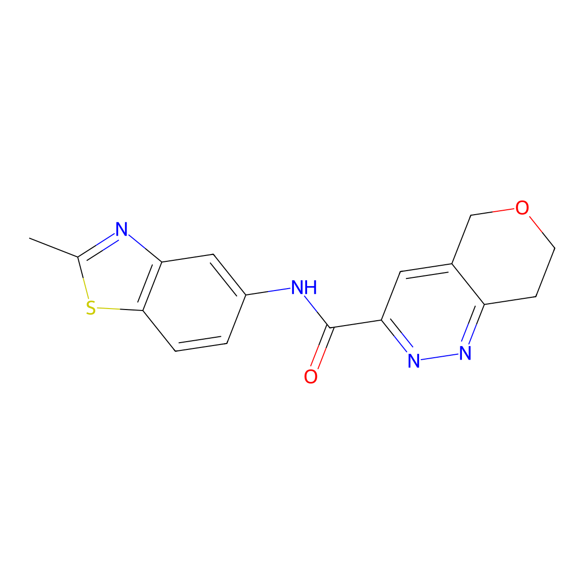N-(2-methyl-1,3-benzothiazol-5-yl)-5H,7H,8H-pyrano[4,3-c]pyridazine-3-carboxamide molecular structure, CAS 2549025-22-9