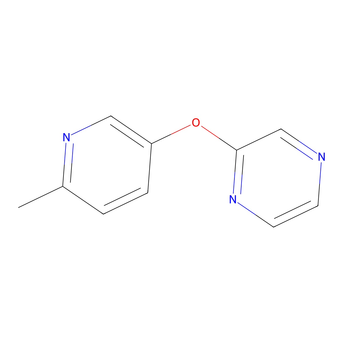2-[(6-Methylpyridin-3-yl)oxy]pyrazine molecular structure, CAS 2549025-57-0