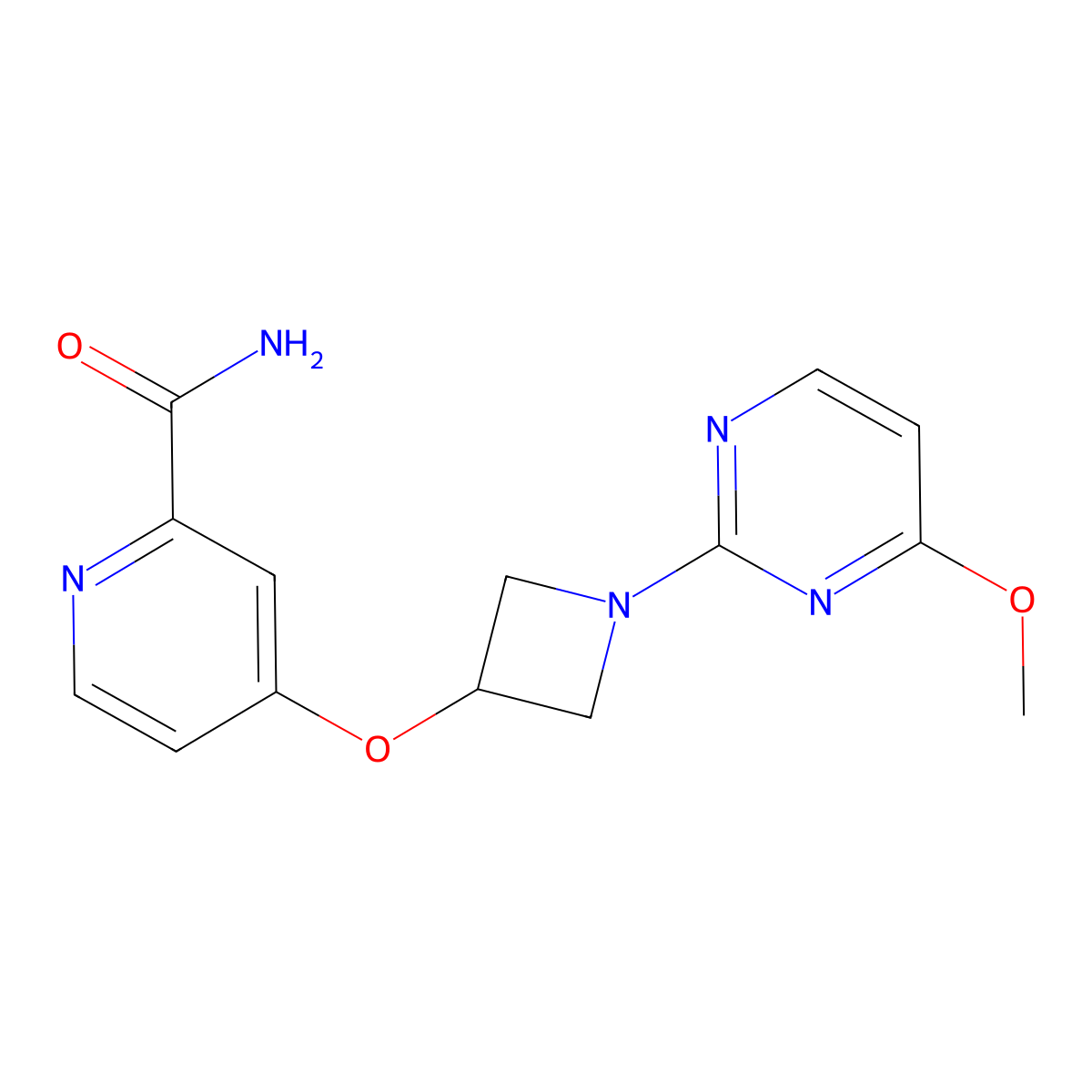 4-{[1-(4-Methoxypyrimidin-2-yl)azetidin-3-yl]oxy}pyridine-2-carboxamide molecular structure, CAS 2549026-21-1