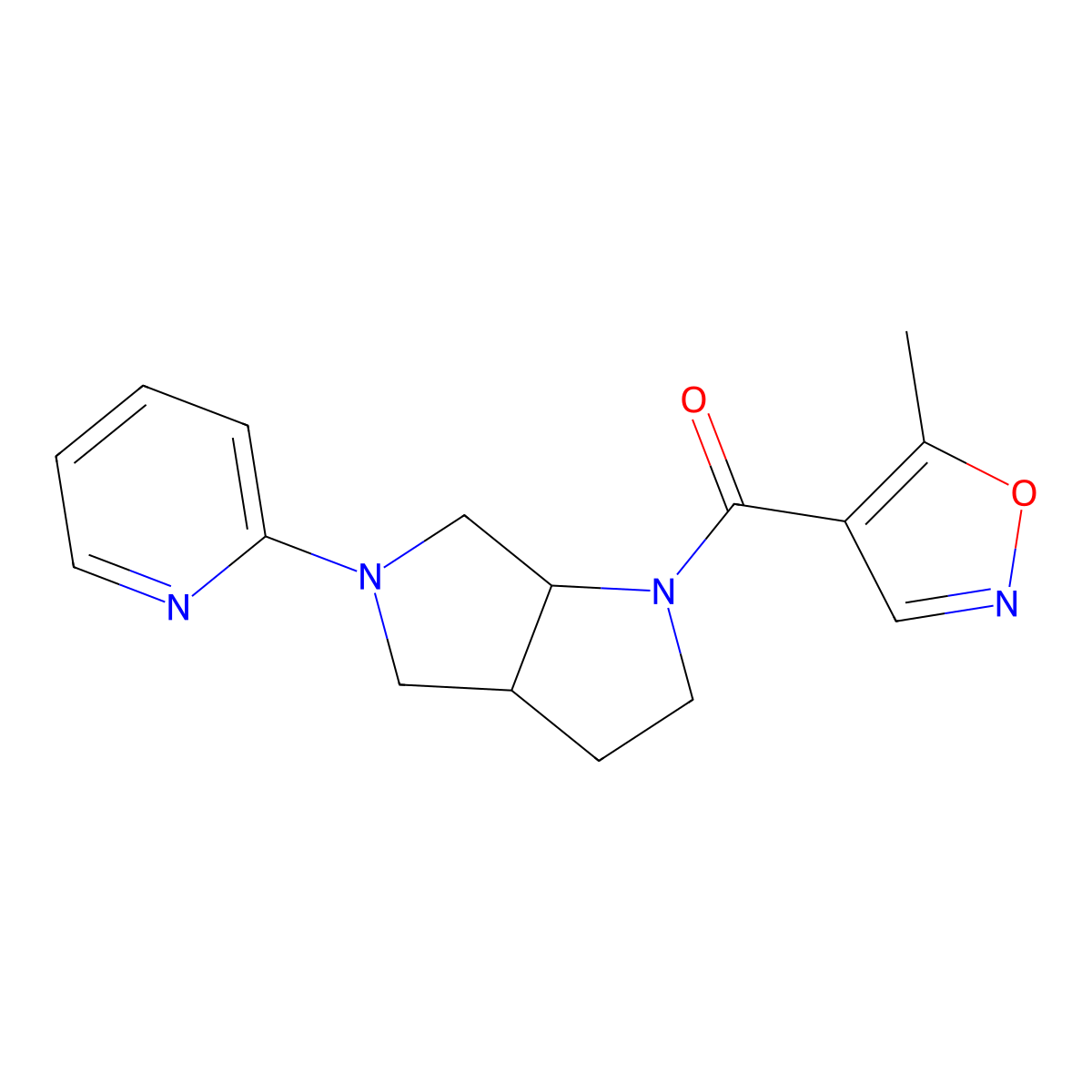 2-[1-(5-Methyl-1,2-oxazole-4-carbonyl)-octahydropyrrolo[3,4-b]pyrrol-5-yl]pyridine molecular structure, CAS 2549026-51-7