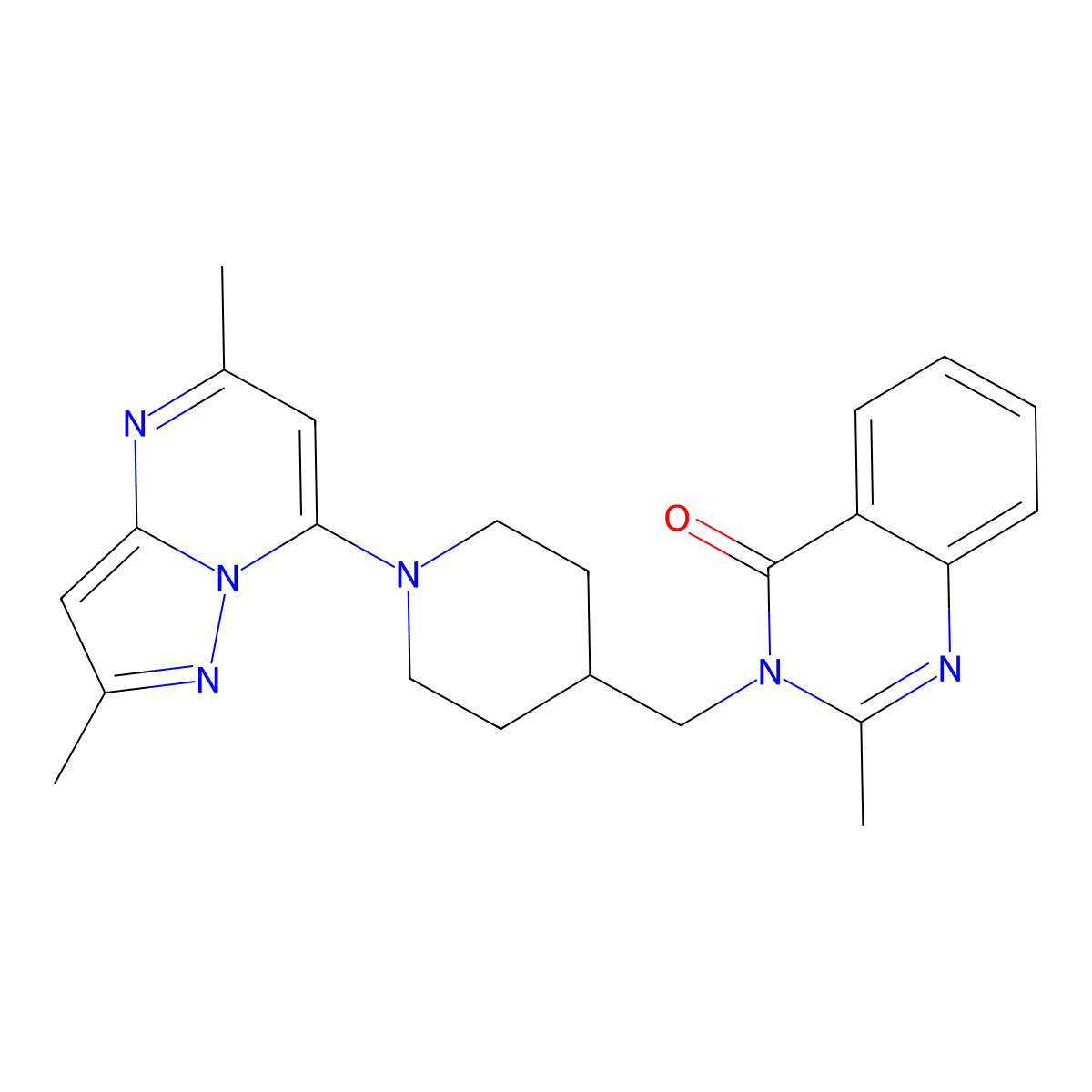 3-[(1-{2,5-Dimethylpyrazolo[1,5-a]pyrimidin-7-yl}piperidin-4-yl)methyl]-2-methyl-3,4-dihydroquinazolin-4-one molecular structure, CAS 2549026-62-0