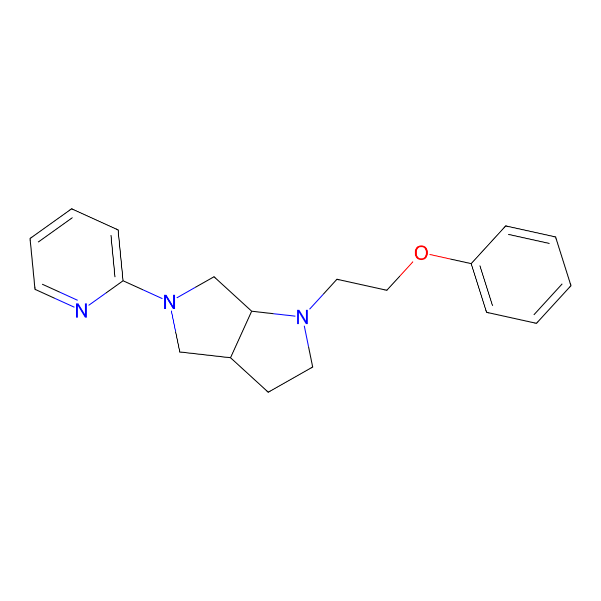 2-[1-(2-Phenoxyethyl)-octahydropyrrolo[3,4-b]pyrrol-5-yl]pyridine molecular structure, CAS 2549027-02-1
