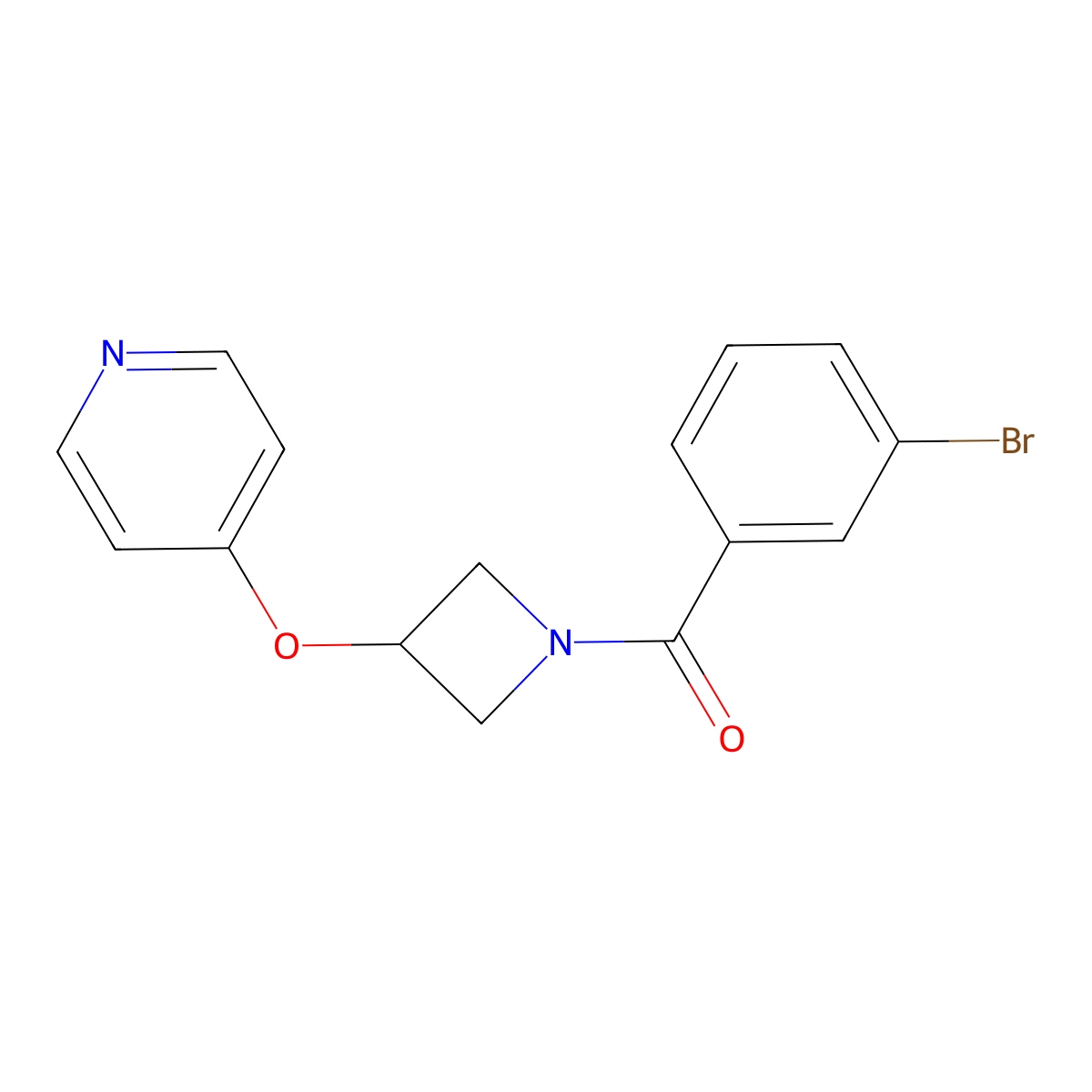 4-{[1-(3-Bromobenzoyl)azetidin-3-yl]oxy}pyridine molecular structure, CAS 2549027-62-3