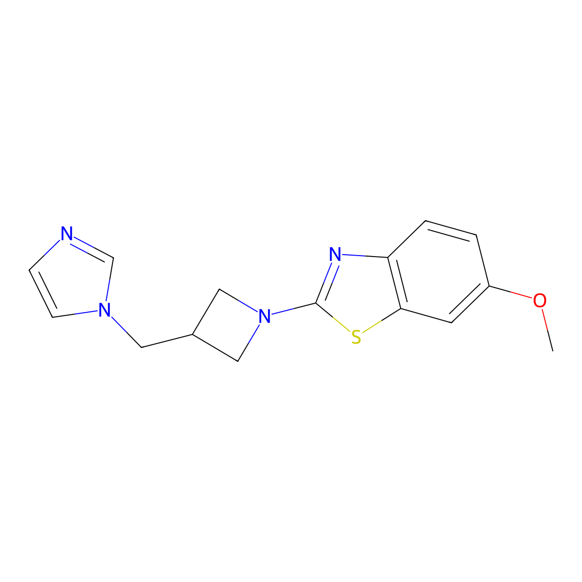 2-{3-[(1H-imidazol-1-yl)methyl]azetidin-1-yl}-6-methoxy-1,3-benzothiazole molecular structure, CAS 2549027-88-3