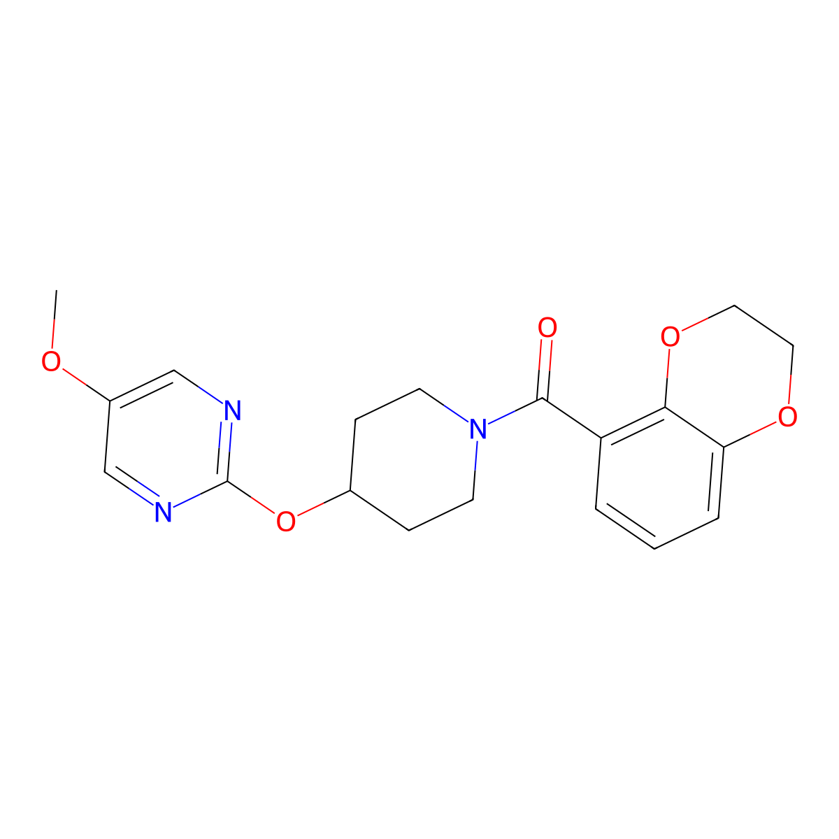 2-{[1-(2,3-Dihydro-1,4-benzodioxine-5-carbonyl)piperidin-4-yl]oxy}-5-methoxypyrimidine molecular structure, CAS 2549028-45-5