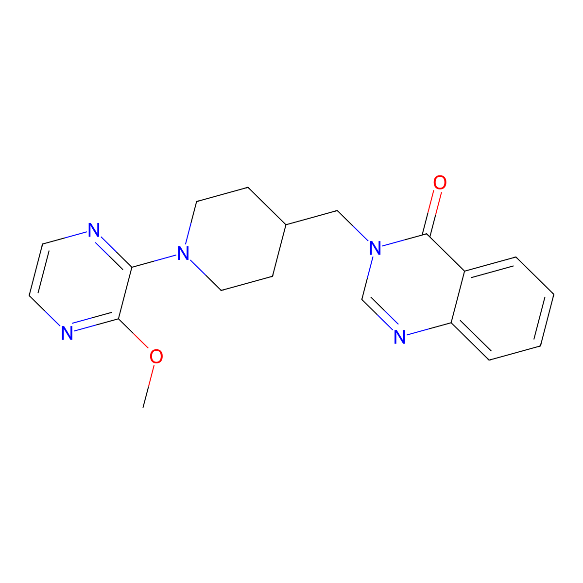 3-{[1-(3-Methoxypyrazin-2-yl)piperidin-4-yl]methyl}-3,4-dihydroquinazolin-4-one molecular structure, CAS 2549028-59-1