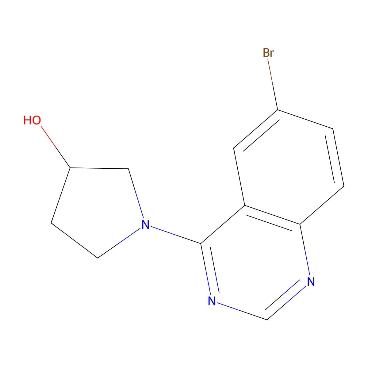 1-(6-Bromoquinazolin-4-yl)pyrrolidin-3-ol molecular structure, CAS 2549028-91-1