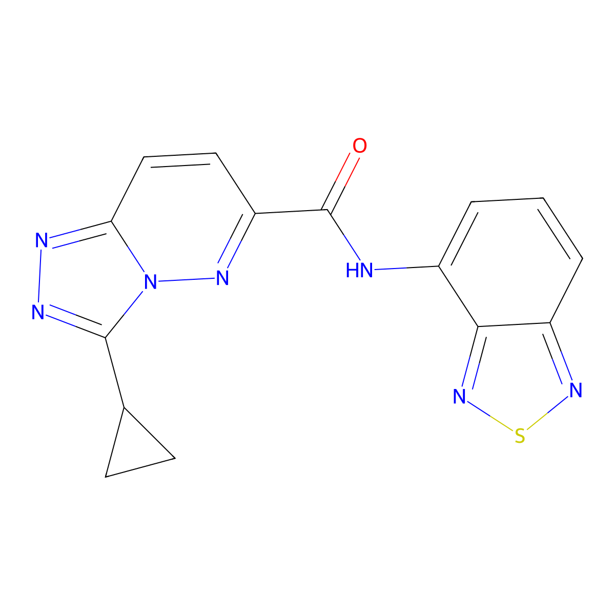 N-(2,1,3-benzothiadiazol-4-yl)-3-cyclopropyl-[1,2,4]triazolo[4,3-b]pyridazine-6-carboxamide molecular structure, CAS 2549029-41-4