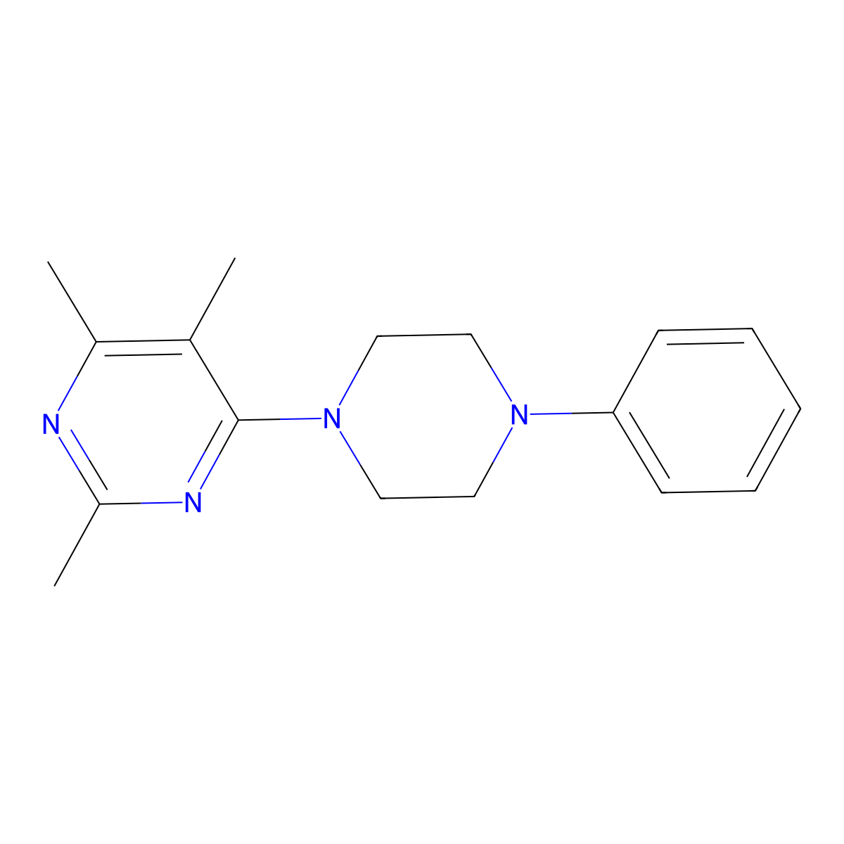 2,4,5-Trimethyl-6-(4-phenylpiperazin-1-yl)pyrimidine molecular structure, CAS 2549030-78-4