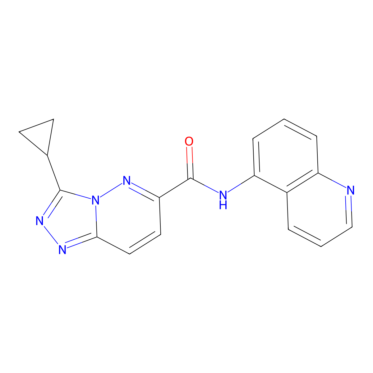 3-cyclopropyl-N-(quinolin-5-yl)-[1,2,4]triazolo[4,3-b]pyridazine-6-carboxamide molecular structure, CAS 2549031-22-1