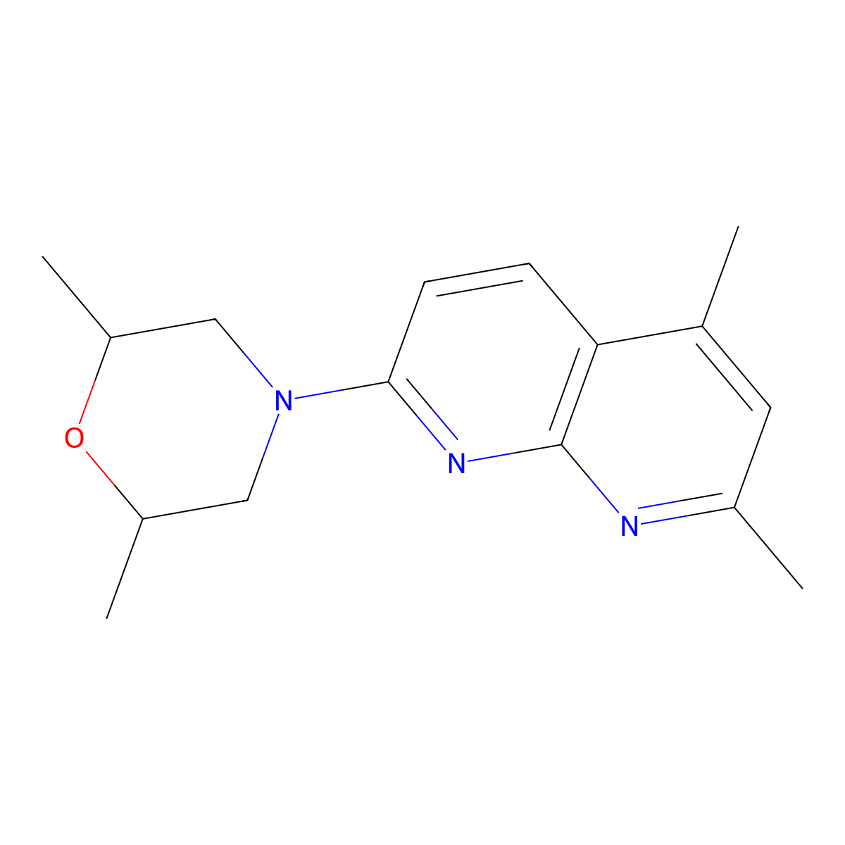 7-(2,6-Dimethylmorpholin-4-yl)-2,4-dimethyl-1,8-naphthyridine molecular structure, CAS 2549032-45-1