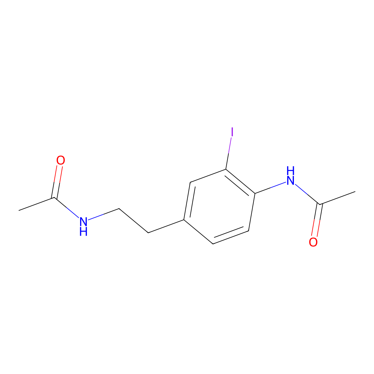 N-[2-(4-acetamido-3-iodophenyl)ethyl]acetamide molecular structure, CAS 2549033-63-6