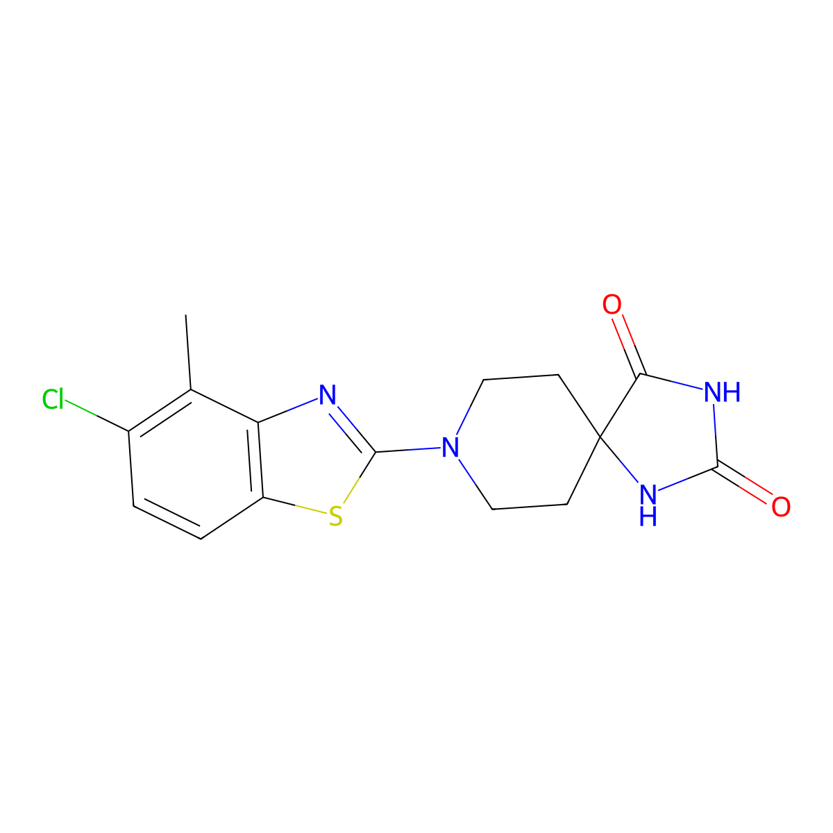 8-(5-Chloro-4-methyl-1,3-benzothiazol-2-yl)-1,3,8-triazaspiro[4.5]decane-2,4-dione molecular structure, CAS 2549033-79-4