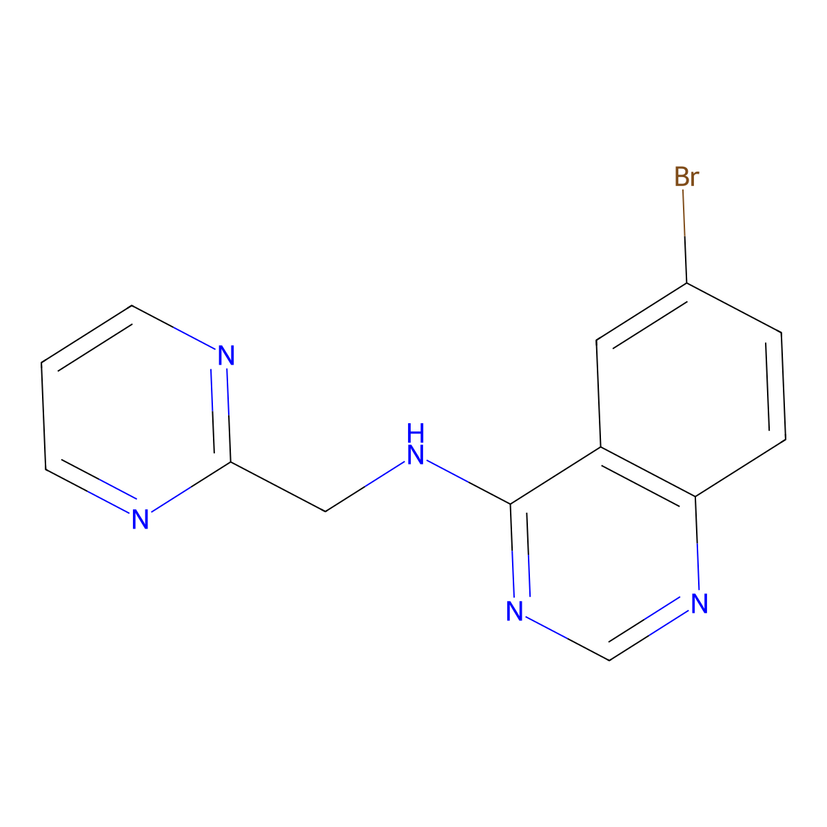 6-bromo-N-[(pyrimidin-2-yl)methyl]quinazolin-4-amine molecular structure, CAS 2549033-88-5