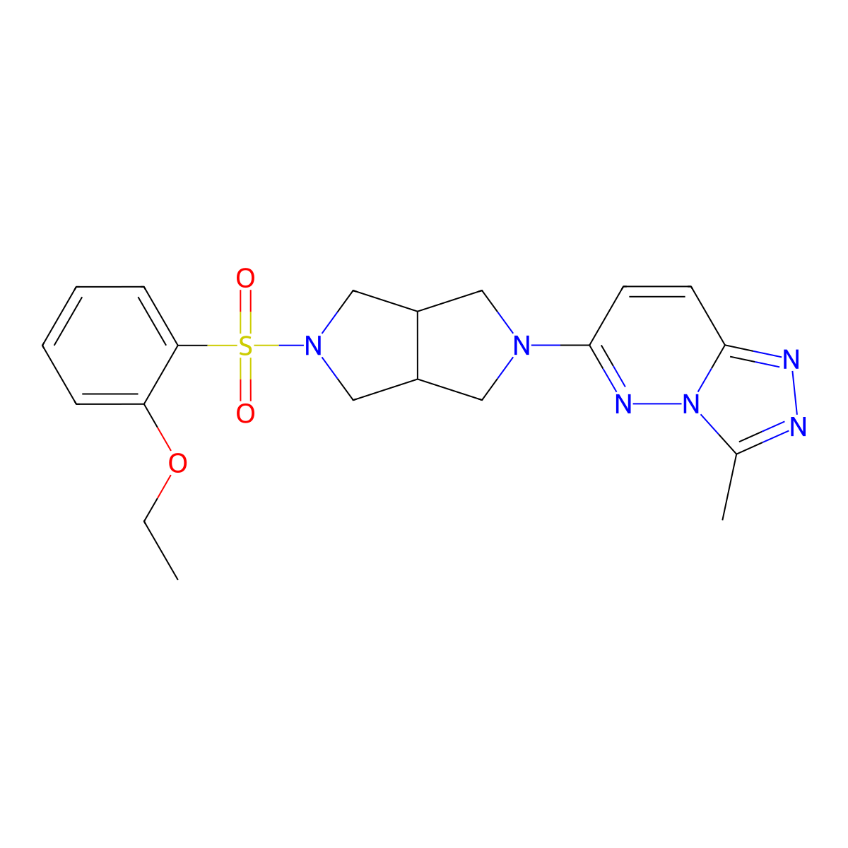 6-[5-(2-Ethoxybenzenesulfonyl)-octahydropyrrolo[3,4-c]pyrrol-2-yl]-3-methyl-[1,2,4]triazolo[4,3-b]pyridazine molecular structure, CAS 2549033-93-2