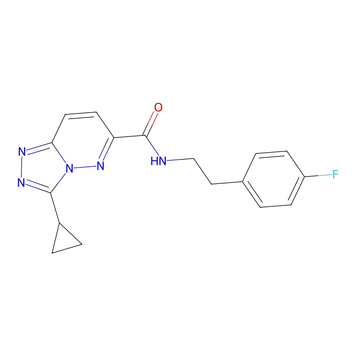 3-cyclopropyl-N-[2-(4-fluorophenyl)ethyl]-[1,2,4]triazolo[4,3-b]pyridazine-6-carboxamide molecular structure, CAS 2549034-12-8