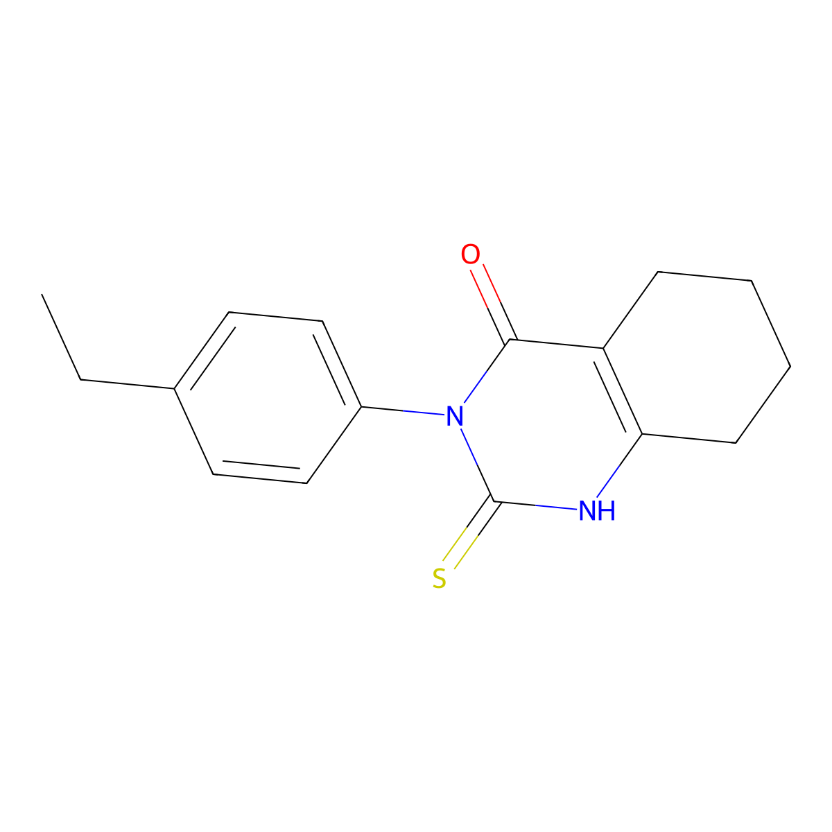 3-(4-Ethylphenyl)-2-sulfanylidene-1,2,3,4,5,6,7,8-octahydroquinazolin-4-one molecular structure, CAS 2549034-14-0