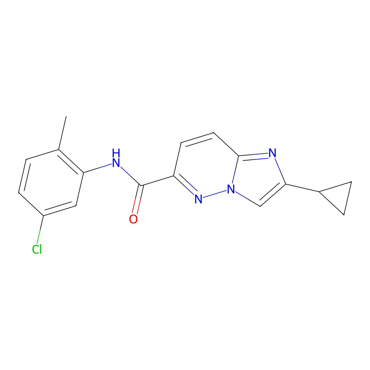 N-(5-chloro-2-methylphenyl)-2-cyclopropylimidazo[1,2-b]pyridazine-6-carboxamide molecular structure, CAS 2549034-37-7