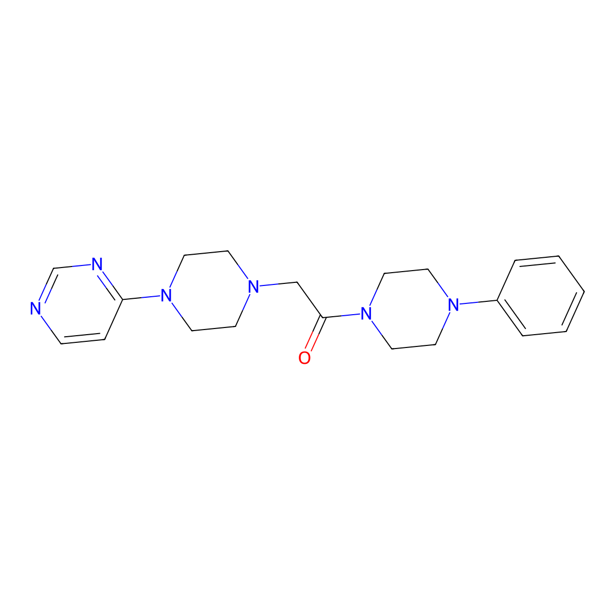 1-(4-Phenylpiperazin-1-yl)-2-[4-(pyrimidin-4-yl)piperazin-1-yl]ethan-1-one molecular structure, CAS 2549034-63-9