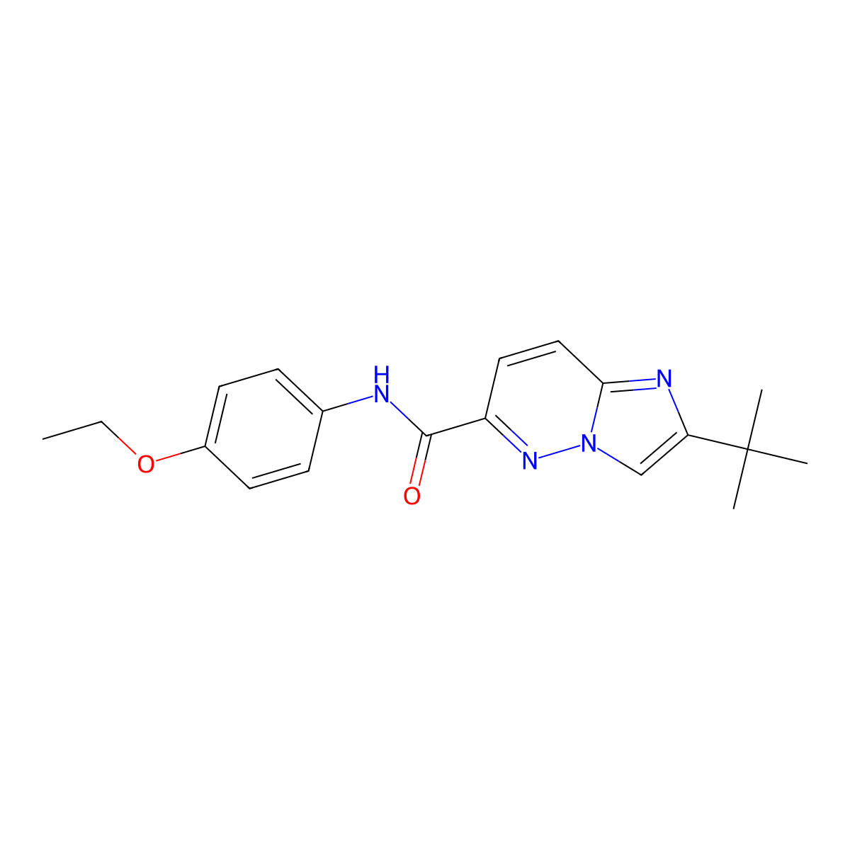 2-tert-butyl-N-(4-ethoxyphenyl)imidazo[1,2-b]pyridazine-6-carboxamide molecular structure, CAS 2549034-81-1