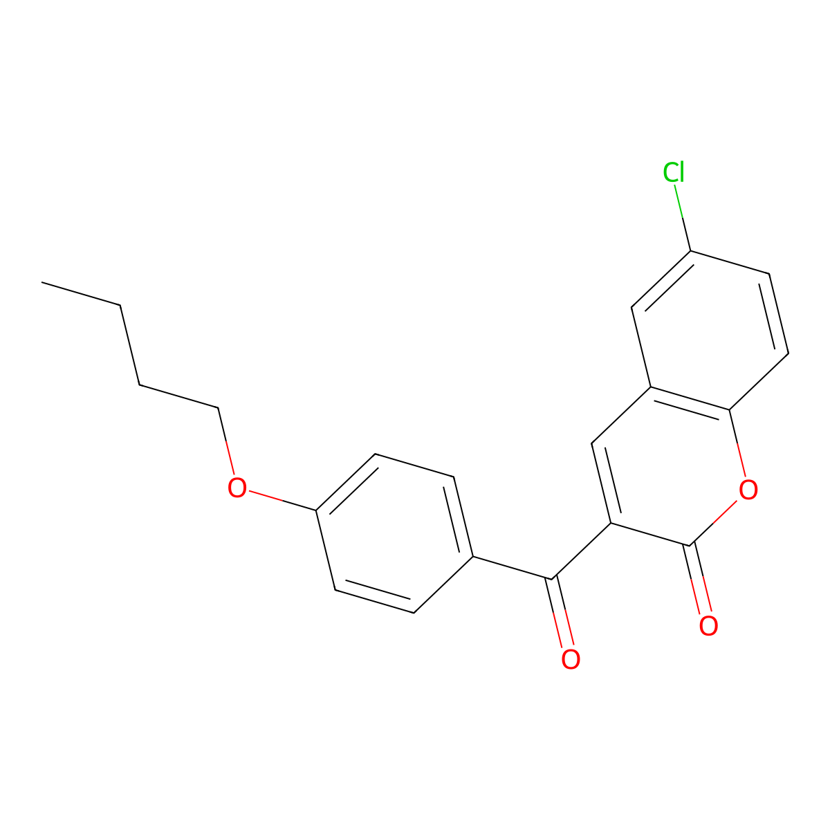 3-(4-butoxybenzoyl)-6-chloro-2H-chromen-2-one molecular structure, CAS 2549035-09-6