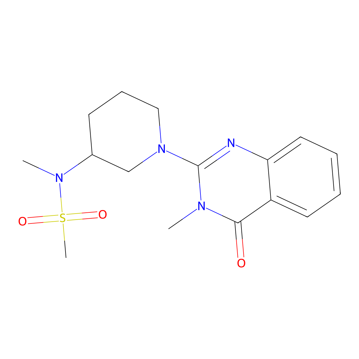 N-methyl-N-[1-(3-methyl-4-oxo-3,4-dihydroquinazolin-2-yl)piperidin-3-yl]methanesulfonamide molecular structure, CAS 2549035-42-7