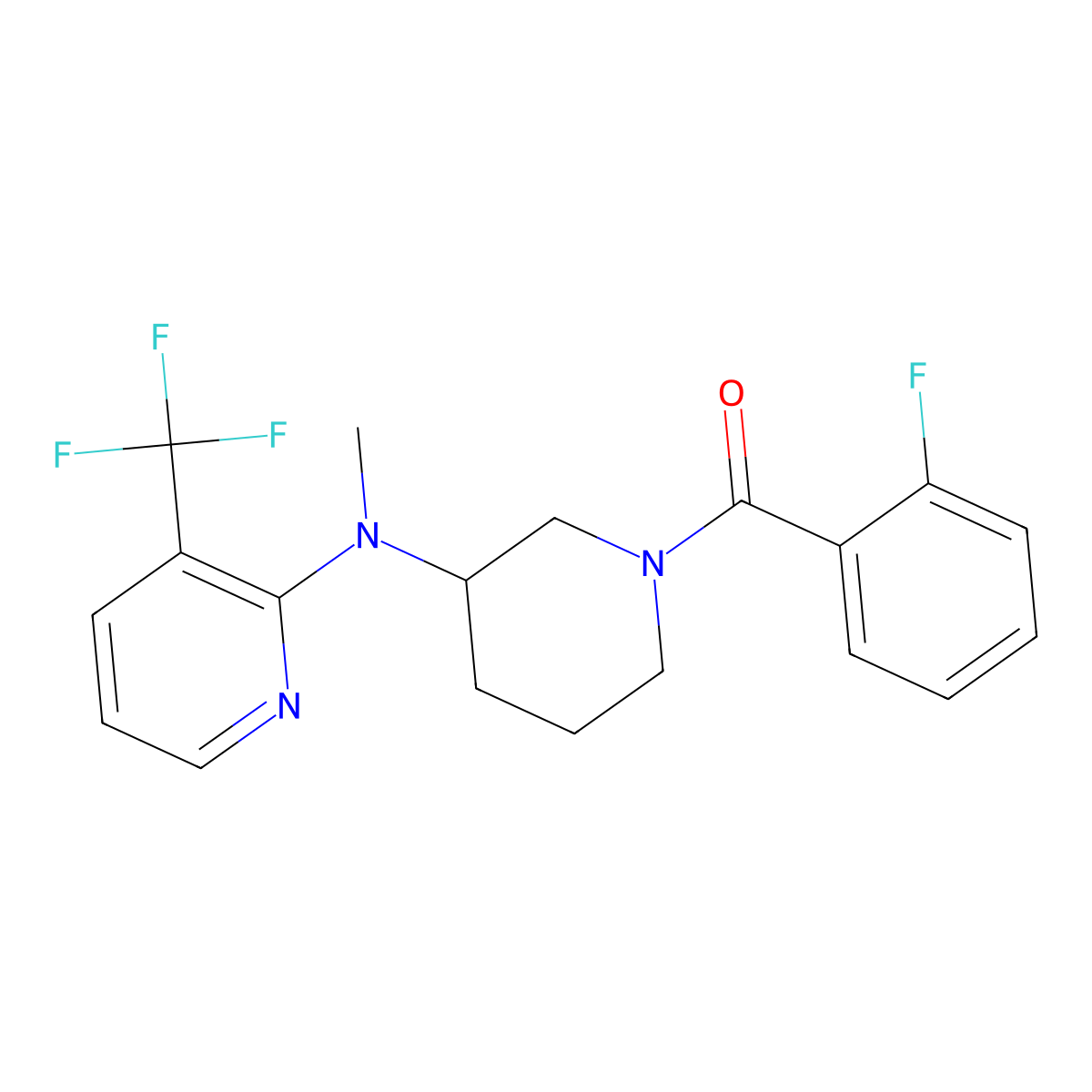 N-[1-(2-fluorobenzoyl)piperidin-3-yl]-N-methyl-3-(trifluoromethyl)pyridin-2-amine molecular structure, CAS 2549035-49-4