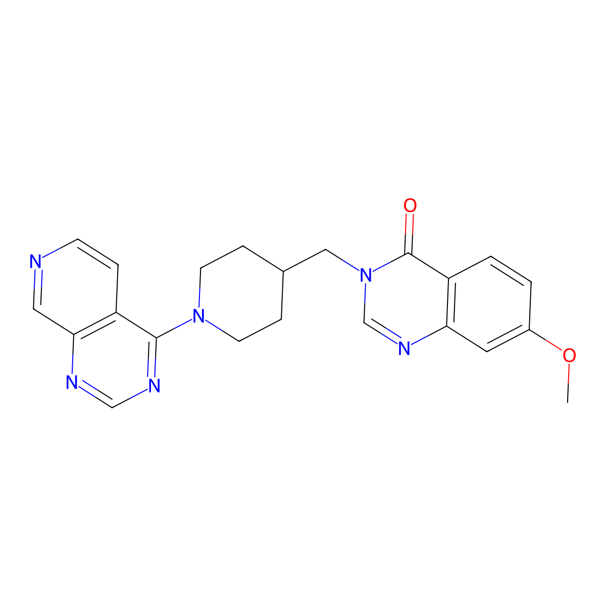 7-Methoxy-3-[(1-{pyrido[3,4-d]pyrimidin-4-yl}piperidin-4-yl)methyl]-3,4-dihydroquinazolin-4-one molecular structure, CAS 2549035-66-5