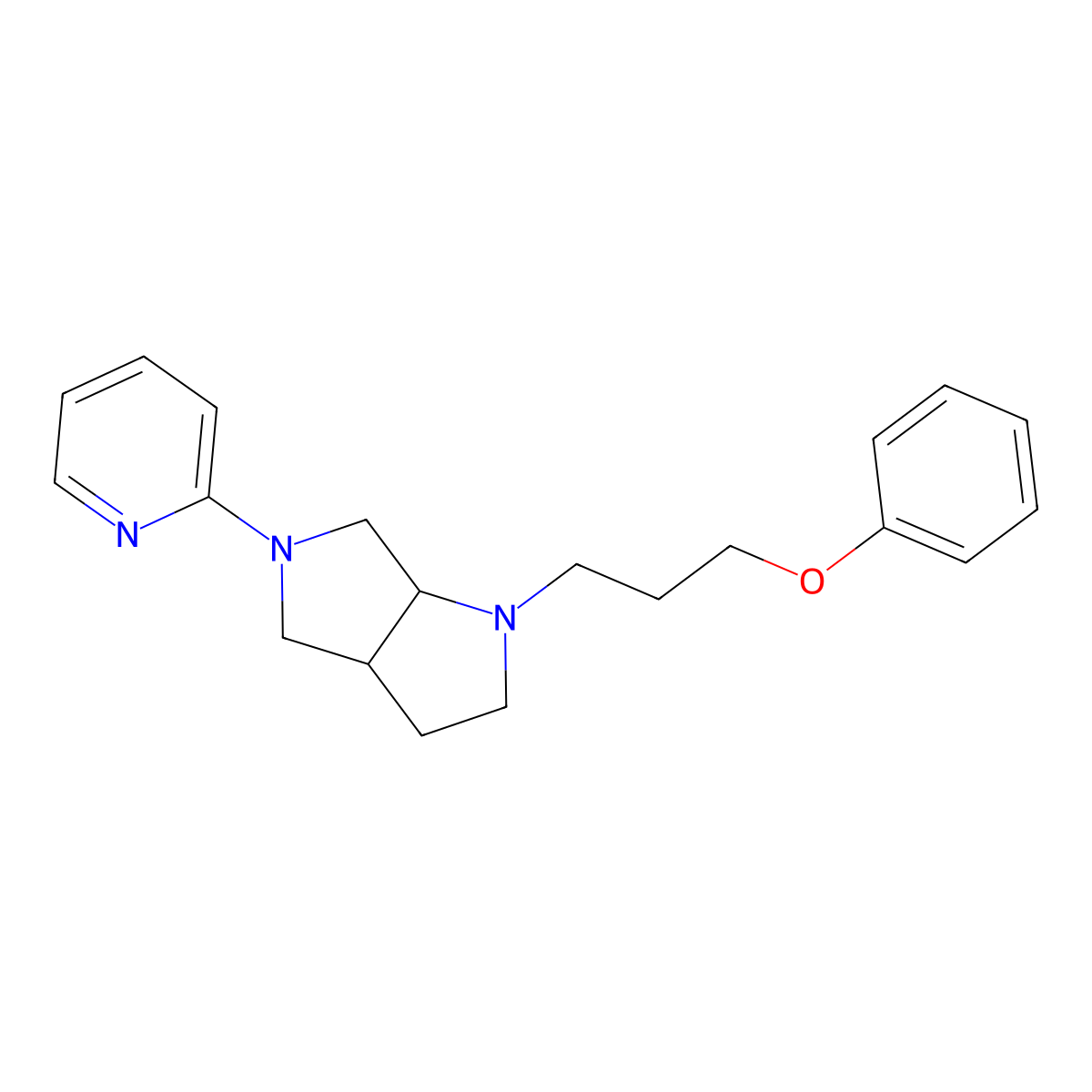 2-[1-(3-Phenoxypropyl)-octahydropyrrolo[3,4-b]pyrrol-5-yl]pyridine molecular structure, CAS 2549036-34-0