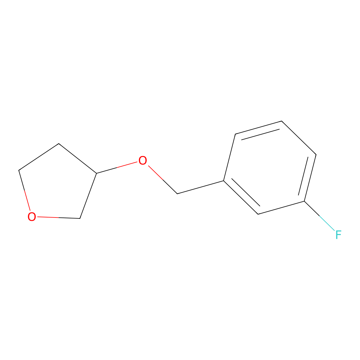 3-[(3-Fluorophenyl)methoxy]oxolane molecular structure, CAS 2549036-42-0